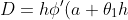 D=h\phi '(a+\theta_1 h)=h(f_1(a+\theta_1 h,b+h)-f_1(a+\theta_1 h,b))